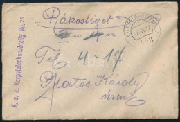 1917 Tábori Posta Levél / Field Post Cover "K.u.K. Korsptelephonabteilg No. 23" + "FP 428" - Autres & Non Classés