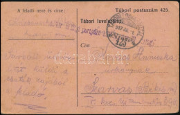 1917 Tábori Posta Levelezőlap "M.kir. Erdélyi Portyázó Különítmény III." + "TP 425 A" - Andere & Zonder Classificatie