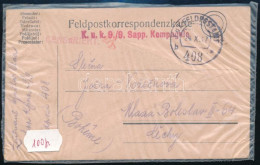 1917 Tábori Posta Levelezőlap "K.u.k. 9/9 Sapp. Kompagnie" + "FP 408 B" - Sonstige & Ohne Zuordnung