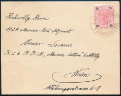 Ausztria 1903 Levél 10h Bérmentesítéssel "S.M.S. FRUNDSBERG" - Wien - Sonstige & Ohne Zuordnung