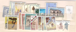 1991 MNH Luxemburg Year Complete According To Michel, Postfris** - Années Complètes