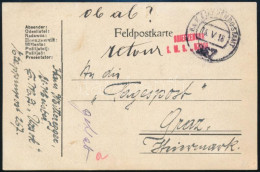 1918 Tábori Posta Levelezőlap "S.M.S. UZSOK" - Altri & Non Classificati