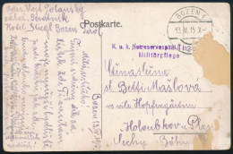 1915 Bozen Képeslap Lila "K.u.k. Notreservespital II. In (Bozen)" - Andere & Zonder Classificatie