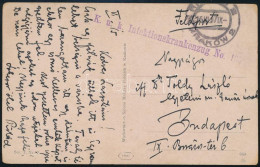 1916 Tábori Posta Képeslap "K.u.k. Infektionskrankenzug No. 105" Krakkóból Budapestre - Sonstige & Ohne Zuordnung