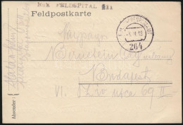 1918 Tábori Posta Levelezőlap "Kuk FELDSPITAL 611" + "EP 264" - Otros & Sin Clasificación