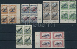 ** Debrecen I. 1919 6 Klf 4-es Tömb / 6 Different Blocks Of 4. Signed: Bodor - Otros & Sin Clasificación