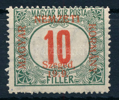 * Szeged 1919 Portó 10f "19 9" Lemezhibával, Bodor Vizsgálójellel - Autres & Non Classés
