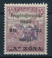 * Nyugat-Magyarország II. 1921 Arató 10f, Bodor Vizsgálójellel (**20.000) - Sonstige & Ohne Zuordnung