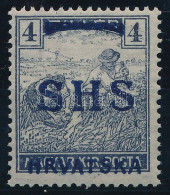 ** SHS 1918 Arató 4f Próbanyomat. Signed: Bodor. Certificate: Zrinjscak - Sonstige & Ohne Zuordnung