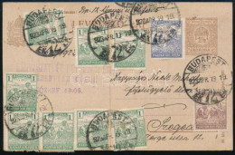 1923 Levelezőlap 10 Db Bélyeggel Budapestről Szegedre - Otros & Sin Clasificación