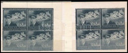 ** 1942 Horthy Gyászbélyeg 2 Db Négyestömb, Egyikben 7 Csillag, Másikban 9 Csillag A 8 Helyett - Other & Unclassified