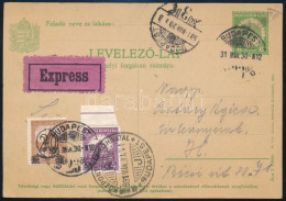 1931 Díjkiegészített Díjjegyes Budapest Helyi Expressz Levelezőlap - Other & Unclassified