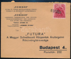 1938-1941 2 Db Céges Előnyomott FUTURA Levél "GYOMA" és Expressz Ajánlott "NAGY KANIZSA" + Némabélyegző - Sonstige & Ohne Zuordnung