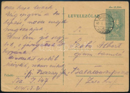 1945.01.31. Vágvécséről Küldött Levelezőlap Balatonszepezdre, Még Magyar Feladási Bélyegzővel - Other & Unclassified