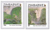 Zimbabwe 2015 Waterfalls Waterfall Wasserfall Victoria Falls Railway Bridge MNH ** - Zimbabwe (1980-...)