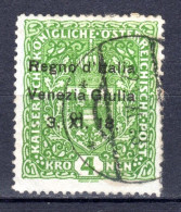 ITALIEN, JULISCH-VENETIEN, 1918 Freimarken Österreich, Gestempelt - Venezia Julia