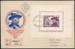 1950 Bem Blokk Ajánlott FDC-n - Otros & Sin Clasificación