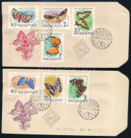 1959 Lepke Vágott Sor 2 Db FDC-n - Otros & Sin Clasificación