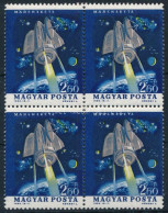 ** 1964 Az űrkutatás Eredményei 2,60Ft Négyestömb Eltolódott Kék Színnel - Sonstige & Ohne Zuordnung