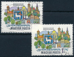 O 1969 Dunakanyar 1Ft "lila Színű Hegy" Tévnyomat + Támpéldány / Mi 2515 Colour Error - Other & Unclassified