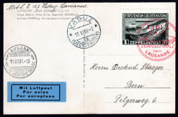 LIECHTENSTEIN, 1931 Zeppelinfahrt - Poste Aérienne