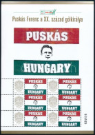 ** 2021 Puskás Ferenc A XX. Század Gólkirálya Belföld Megszemélyesített Kisív (6 Db Bélyeg) Dísztokban - Otros & Sin Clasificación