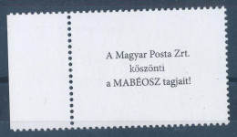 ** 2023 Bélyegnap (96.) - Tata ívszéli Bélyeg "A Magyar Posta Zrt. Köszönti A MABÉOSZ Tagjait!" Hátoldali Felirattal - Otros & Sin Clasificación