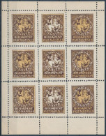 ** 1927/2 IV. Magyar Filatelista Nap Emlékkisív (9.000) - Autres & Non Classés