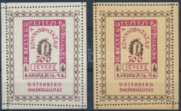 ** 1940/8aa + 8ba IV. Bélyeggyűjtési Propaganda - Gutenberg Emlékív Blokk (20.000) - Otros & Sin Clasificación