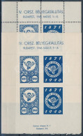 ** 1946/1 IV. Országos Bélyegkiállítás Emlékív Garnitúra I. 4 Darabos Emlék Kisív Garnitúra (18.000) / Souvenir Sheet Co - Otros & Sin Clasificación