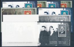 ** 1996/5-6 Nagy Imre 1956 A Magyar Szabadságért Mind Az 5 Emlékív Pár A Tervező Aláírásával (100.000+) / 5 Different So - Sonstige & Ohne Zuordnung