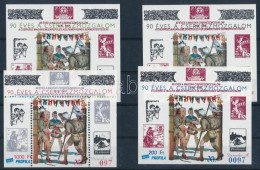 ** 1997/4 90 éves A Cserkészmozgalom 4 Db-os Emlékív Garnitúra Azonos Sorszámmal (15.000) / Souvenir Sheet Collection Wi - Autres & Non Classés