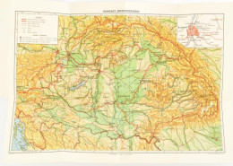 Cca 1936 Magyarország Térképe, 1 : 2.500.000, M. Kir. Állami Térképészeti Intézet, 41,5x29 Cm - Otros & Sin Clasificación