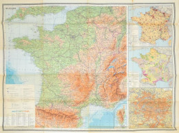 1978 Franciaország Térképe, 1:1 750 000, 87×68 Cm - Otros & Sin Clasificación