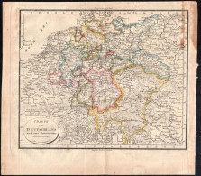 Charte Von Deutschland Nach Seiner Haupteintheilung (Gestochen Von I. N. Champion). Német államok Térképe. XIX. Sz. Első - Otros & Sin Clasificación