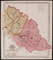 1810 Máramaros Vármegye Térkép, Comitatus Máramarosiensis). Magyarország Vármegyéinek Színezett, Rézmetszetű, Közigazgat - Otros & Sin Clasificación