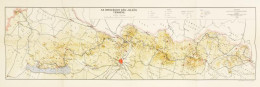 1938 Az Országos Kék-jelzés Térképe, 1:500 000, Kiadja: M. Kir. Térképészeti Intézet, 30×91 Cm - Otros & Sin Clasificación