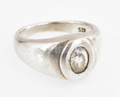 Ezüst(Ag) Gyűrű Kővel, Jelzett, Méret: 50, Bruttó: 4,4 G - Andere & Zonder Classificatie