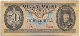 1951. 50Ft T:F,VG Kis Anyaghiány, De Erős Papír Hungary 1951. 50 Forint C:F,VG Small Missing Material, But Strong Paper  - Ohne Zuordnung