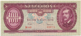 1957. 100Ft "B 448 039774" Kissé Eltolódott Nyomat T:UNC Hungary 1957. 100 Forint "B 448 039774" Slightly Shifted Print  - Sin Clasificación