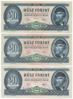 1969-1975. 20Ft (3db, 2xklf) T:UNC Hungary 1969-1975. 20 Forint (3pcs, 2xdiff) C:UNC - Sin Clasificación