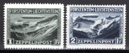 LIECHTENSTEIN, Flugpost 1931 Sonderflugpostmarken Zeppelinfahrt, Postfrisch ** - Aéreo