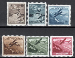 LIECHTENSTEIN, Flugpost 1930 Flugzeuge über Liechtenstein, Ungebraucht * - Luchtpostzegels