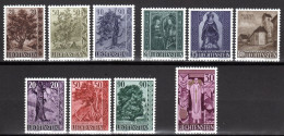 LIECHTENSTEIN, 1958/59 Zusammenstellung, Postfrisch ** - Ungebraucht