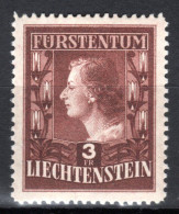 LIECHTENSTEIN, 1951 Fürstin, Farbänderung, Postfrisch ** - Ungebraucht