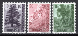 LIECHTENSTEIN, 1957 Heimatliche Bäume + Sträucher I, Gestempelt - Used Stamps