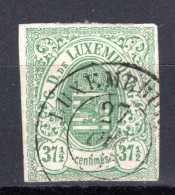 LUXEMBURG, 1859 Freimarke Wappen Im Oval, Gestempelt - 1859-1880 Armoiries