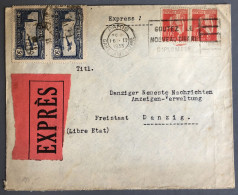 France, PA N°6 (x2) Sur Enveloppe Par EXPRES 16.2.1933 Pour Danzig (Etat Libre) - (W1267) - 1927-1959 Covers & Documents