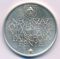 Rékassy Levente (1943-) / Vadász György (1924-1997) 1981. "450 éves A Pápai Református Kollégium" Jelzett Ag Emlékérem ( - Ohne Zuordnung