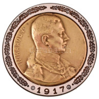 Osztrák-Magyar Monarchia 1917. "IV. Károly / 1916. December 30" Koronázási Bronz Emlékérem Fehéren Zománcozott Fe Gyűrűb - Non Classés